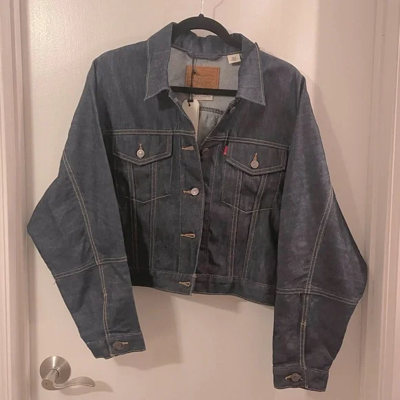 Levi’s Dark Denim Future Vintage Trucker Jacket, L - Picture 4 of 6